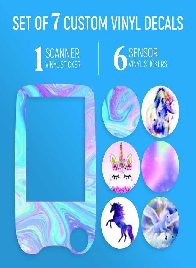 Rockadex Decal Compatible for Freestyle Libre Decal Set (Rainbow Unicorn) - Image 5